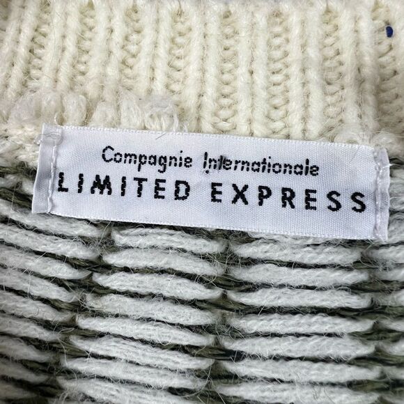 VTG 90s LIMITED EXPRESS Compagnie Internationale Fair Aisle Mock Neck Sweater - Picture 9 of 11